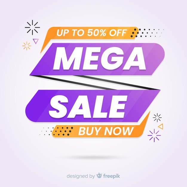 Abstract flat sale promotion background