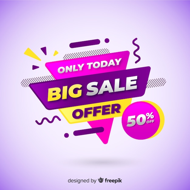 Abstract flat sale promotion background