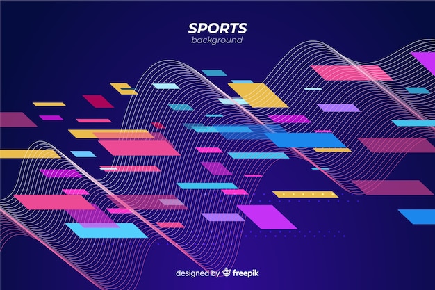 Abstract flat shapes sport background