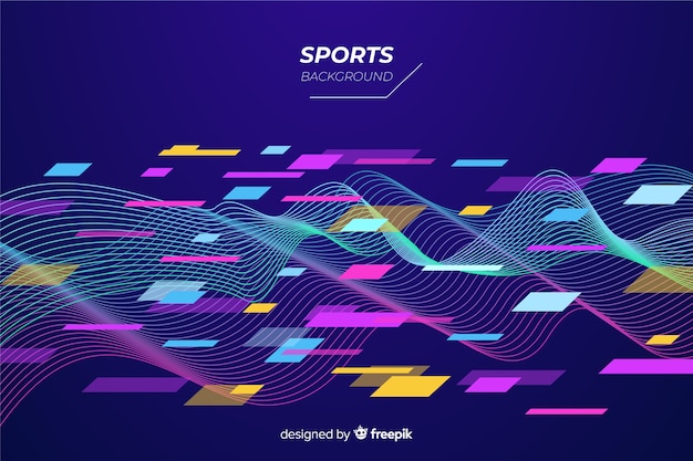 Abstract flat shapes sport background