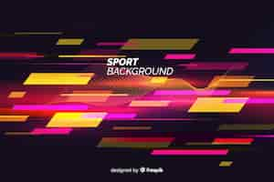 Free vector abstract flat shapes sport background