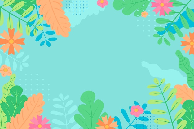 Abstract floral background in flat design