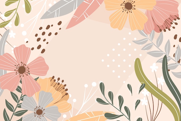 Abstract floral background in flat design