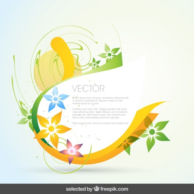 Free vector abstract and floral background