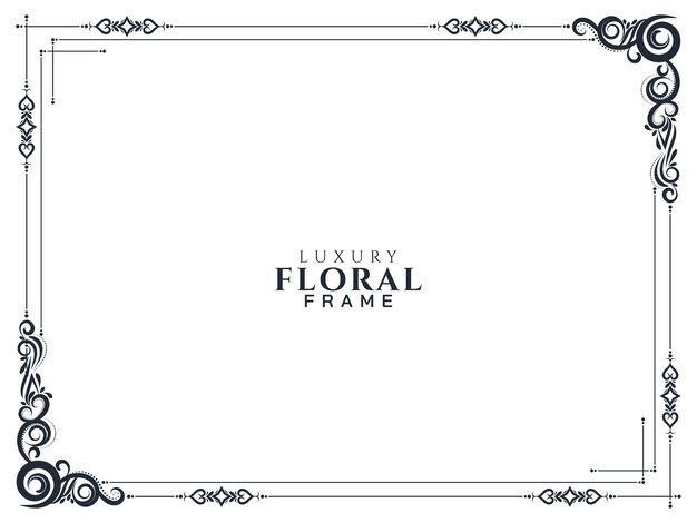 Abstract floral frame background