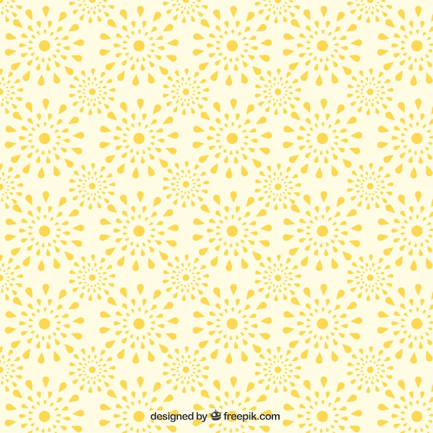 Free vector abstract floral pattern in yellow tones