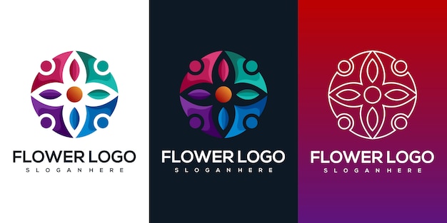 Download Free Download This Free Vector Beautiful Flower Logo Concept Design Use our free logo maker to create a logo and build your brand. Put your logo on business cards, promotional products, or your website for brand visibility.