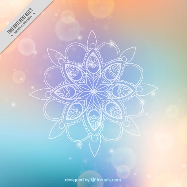 Free vector abstract flower ornamental background with bokeh effect