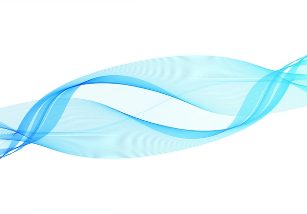 Abstract flowing blue wave background illustration