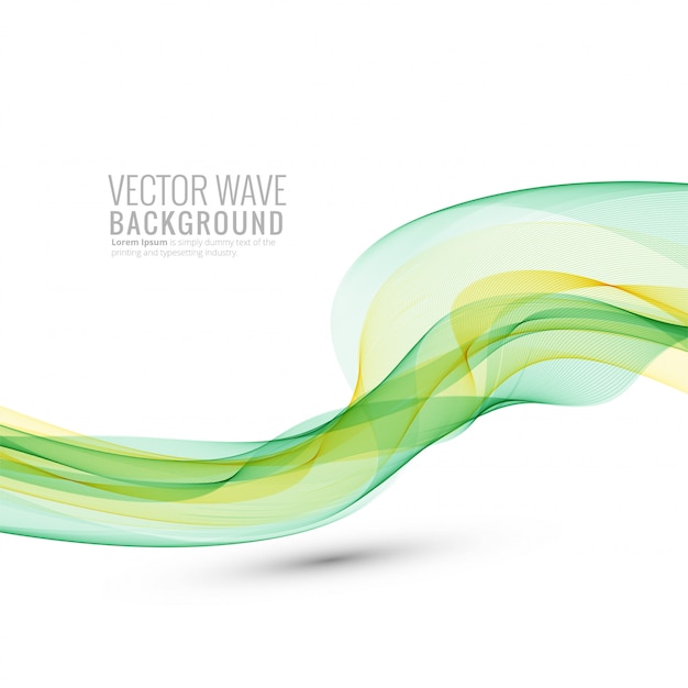 Free vector abstract flowing business wave on white background