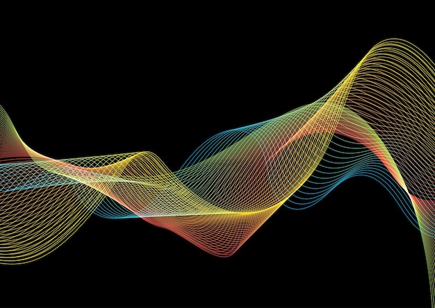 Abstract flowing lines design