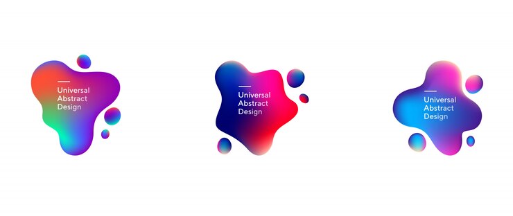 Free Vector abstract flowing liquid shapes collection
