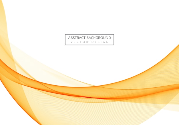 Abstract flowing orange wave