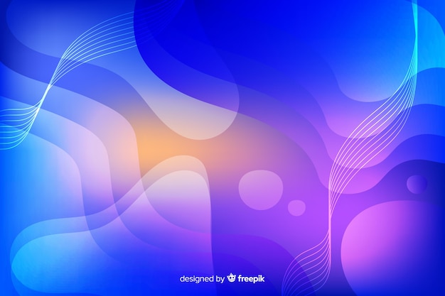 Abstract flowing shapes background gradient style