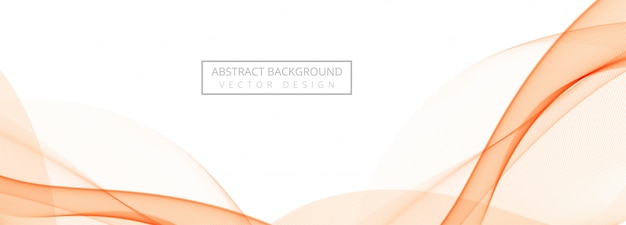 Abstract flowing wave banner on white background