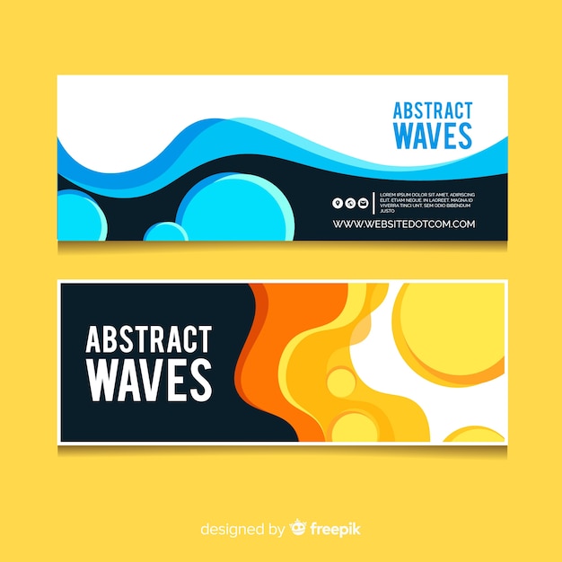 Abstract fluid banner template