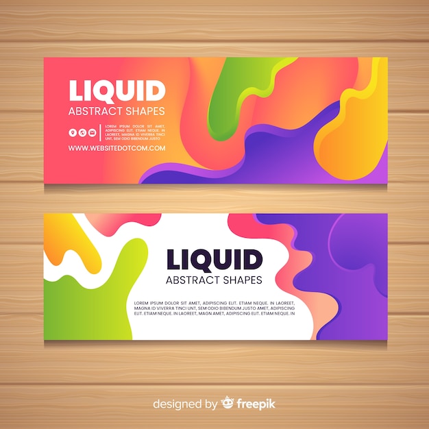 Abstract fluid banner template