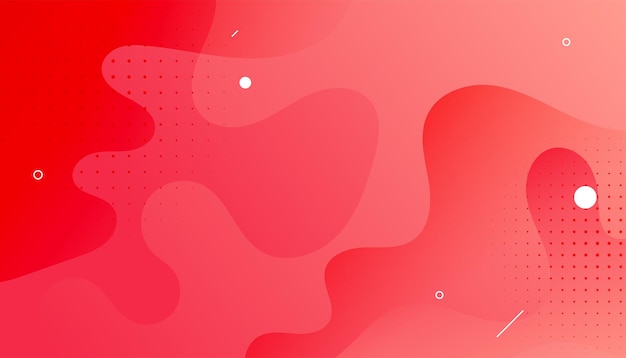 Free vector abstract fluid red banner with a smooth flow for a presentation