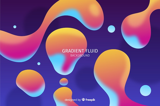 Free vector abstract fluid shapes background
