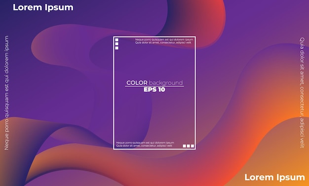 Abstract fluid wave color pattern of neon color liquid gradient background with modern geometric dynamic motion style suitable for wallpaper banner background card book illustration landing page