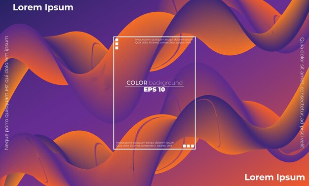 Abstract fluid wave color pattern of neon color liquid gradient background with modern geometric dynamic motion style Suitable For Wallpaper Banner Background Card Book Illustration landing page