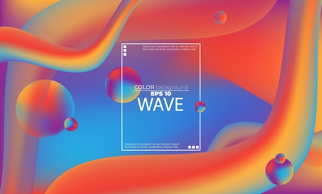 Abstract fluid wave color pattern of neon color liquid gradient background with modern geometric dynamic motion style Suitable For Wallpaper Banner Background Card Book Illustration landing page