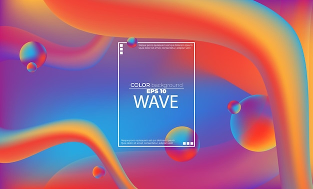 Abstract fluid wave color pattern of neon color liquid gradient background with modern geometric dynamic motion style Suitable For Wallpaper Banner Background Card Book Illustration landing page