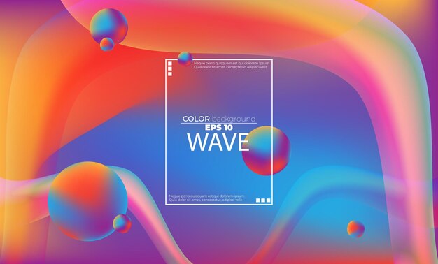 Abstract fluid wave color pattern of neon color liquid gradient background with modern geometric dynamic motion style Suitable For Wallpaper Banner Background Card Book Illustration landing page