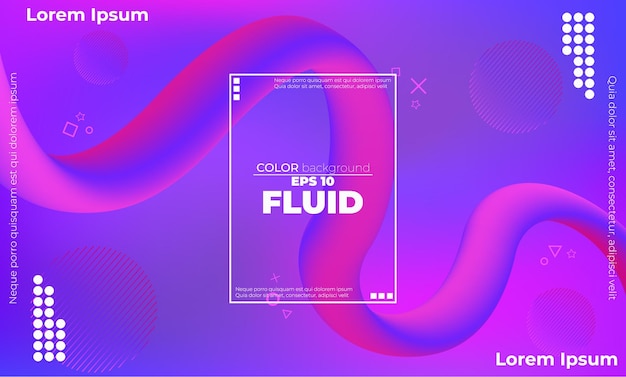 Abstract fluid wave color pattern of neon color liquid gradient background with modern geometric dynamic motion style Suitable For Wallpaper Banner Background Card Book Illustration landing page