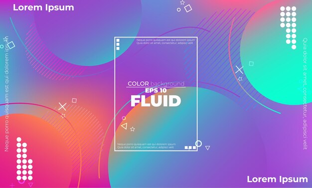 Abstract fluid wave color pattern of neon color liquid gradient background with modern geometric dynamic motion style Suitable For Wallpaper Banner Background Card Book Illustration landing page