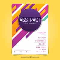 Free vector abstract flyer template with modern style