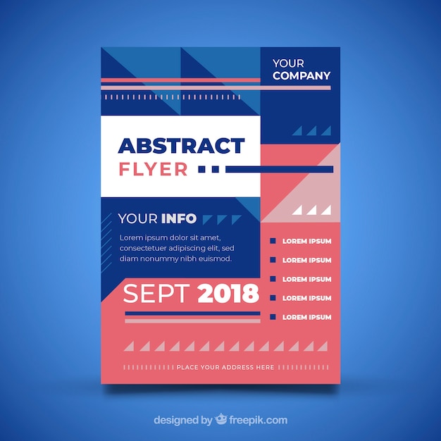 Free vector abstract flyer template