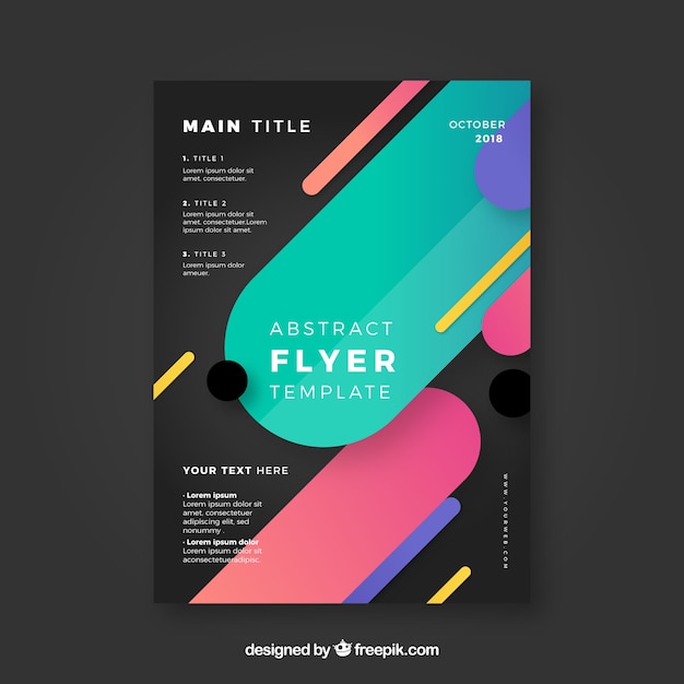 Free vector abstract flyer template