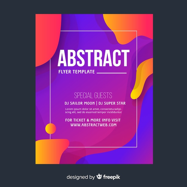Free vector abstract flyer template
