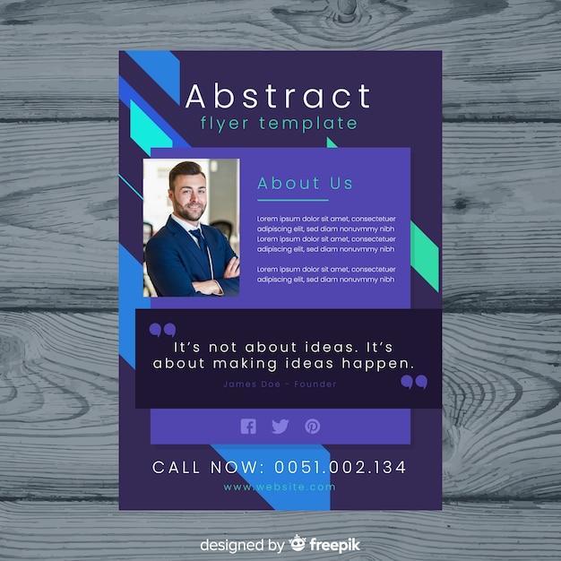 Free vector abstract flyer template