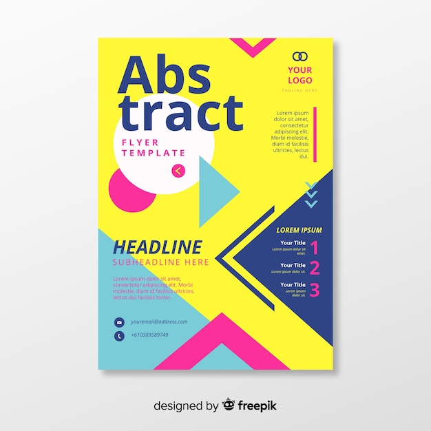 Free vector abstract flyer template