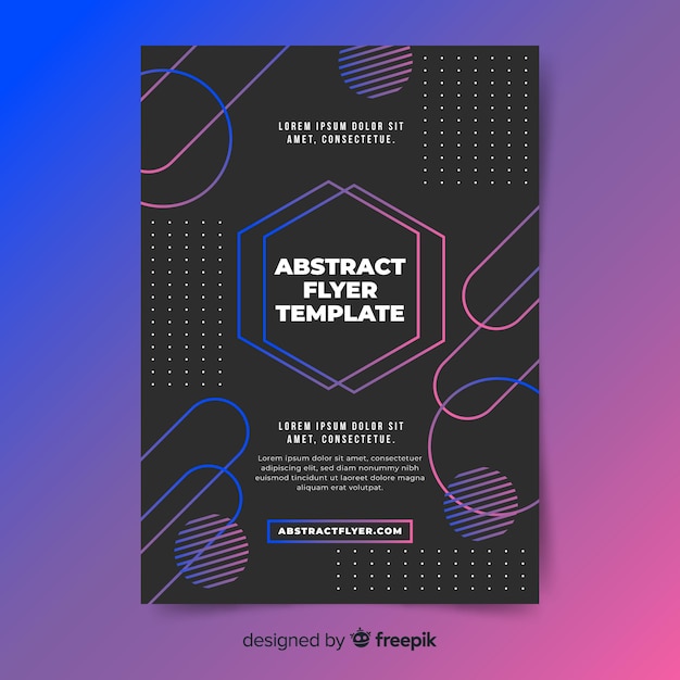 Free vector abstract flyer template