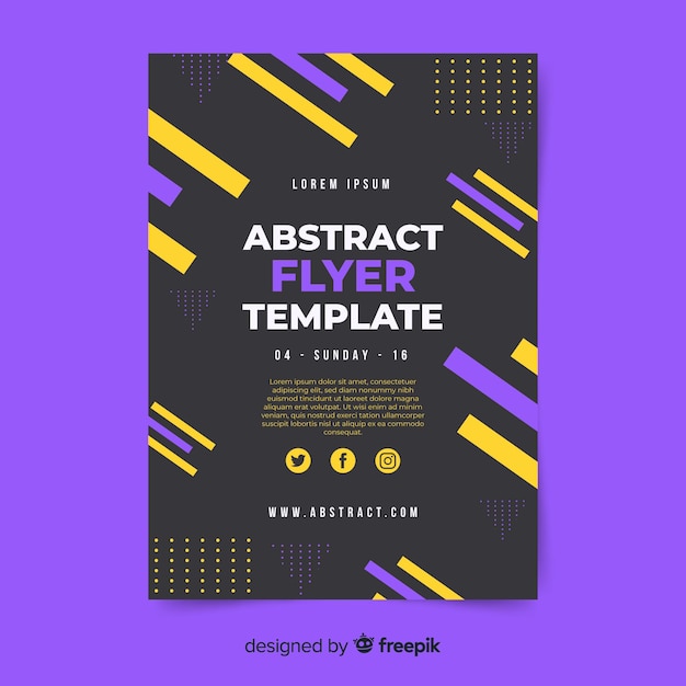 Free vector abstract flyer template