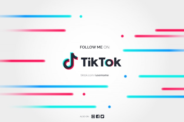 Abstract follow me on Tik tok background