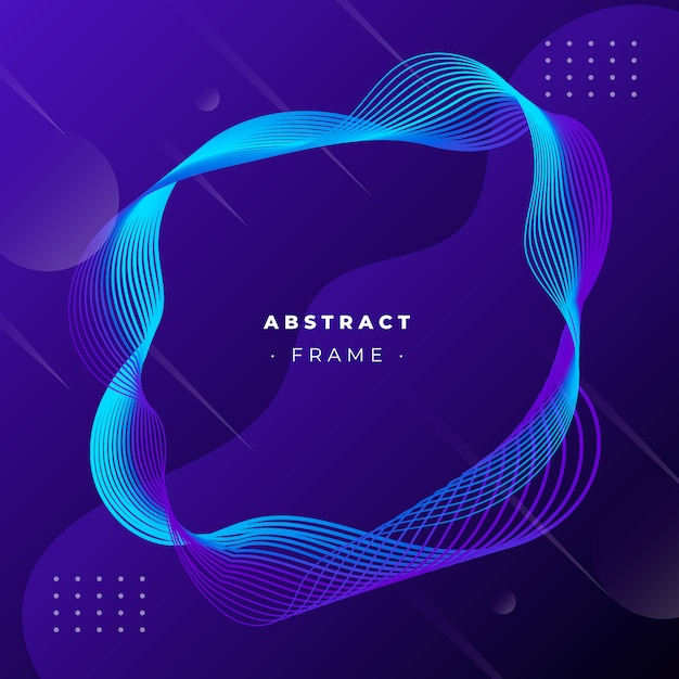 Free vector abstract frame with dynamic lines