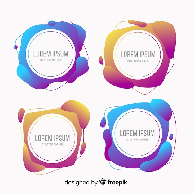 Free vector abstract frames set