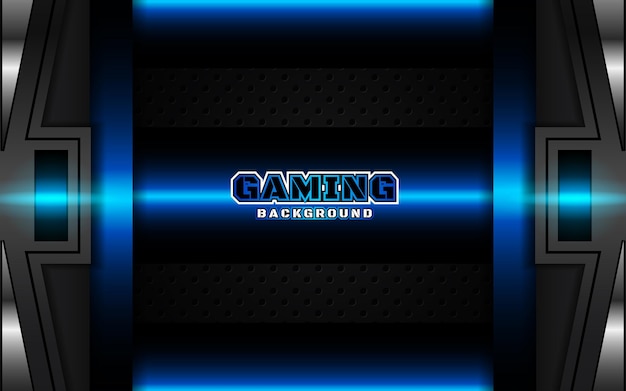 Abstract futuristic black and light blue gaming background