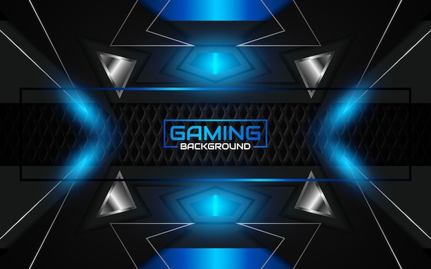 Abstract futuristic black and light blue gaming background