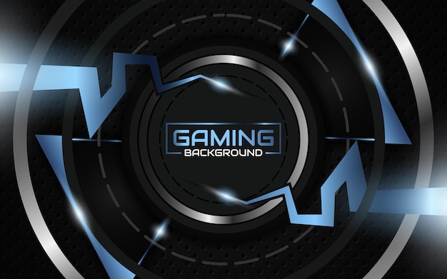 Abstract futuristic black and light blue gaming background