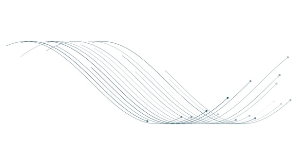 абстрактные и футуристические цифровые линии волнистый рисунок фон дизайн вектор