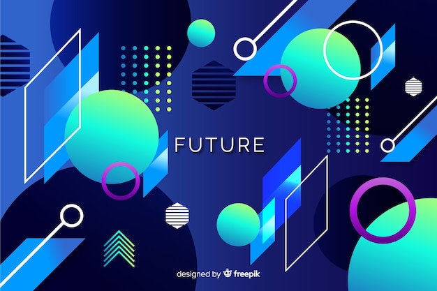 Abstract futuristic geometric shapes background