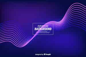 Free vector abstract futuristic neon background