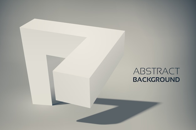 Abstract geometric 3d grey shape for web design