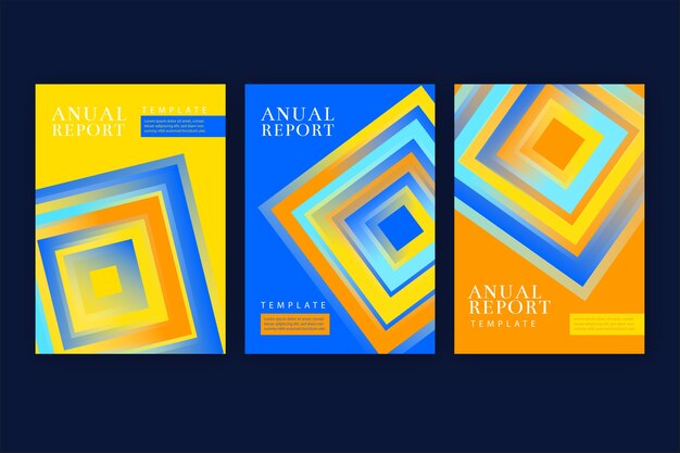 Abstract geometric annual report template