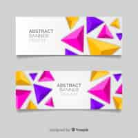 Free vector abstract geometric banner template